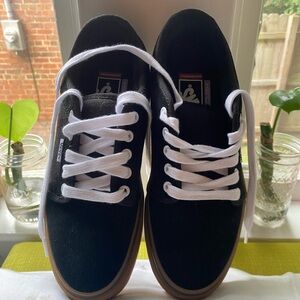 Vans men’s black with tan soles